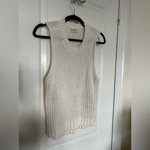 Abercrombie & Fitch Easy Shaker Sweater Tank White M
